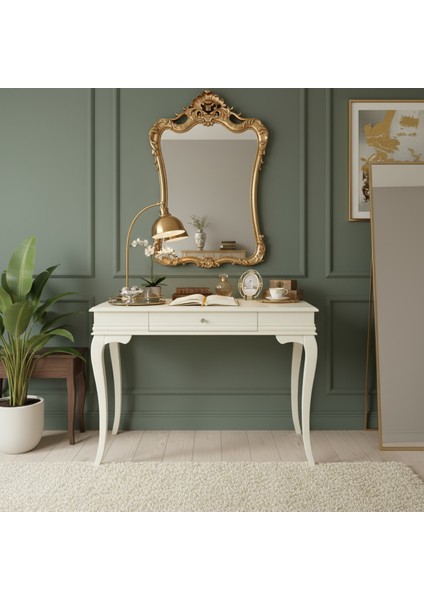 80 cm Masif Rustik Krem Dresuar