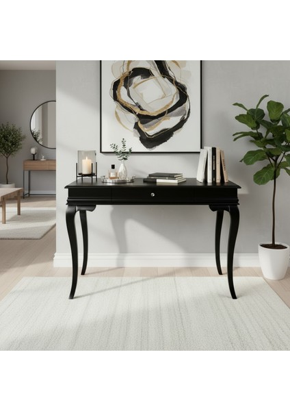 90 cm Masif Rustik Siyah Dresuar