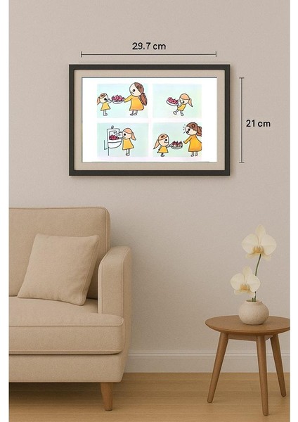 Hao Qing 29X21CM Orijinal Karikatür Tablo fiyatları