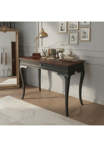 90 cm Masif Rustik Antrasit Ceviz Dresuar