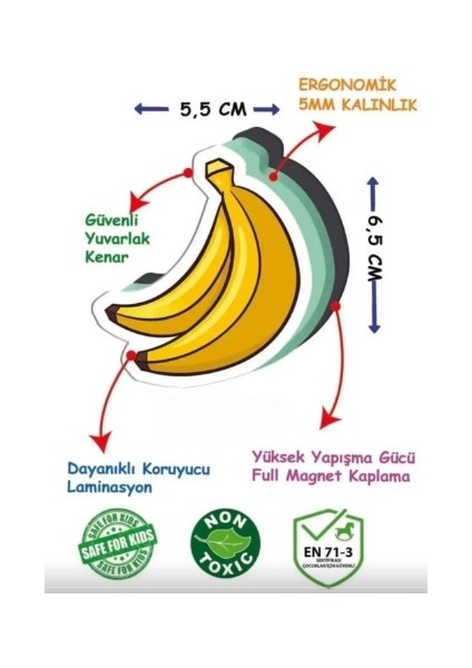 Oyuncak Manyetik Mıknatıslı 30 Parça Hayvanlar 26 Parça Sebze Meyveler Eğitici Set Magnet