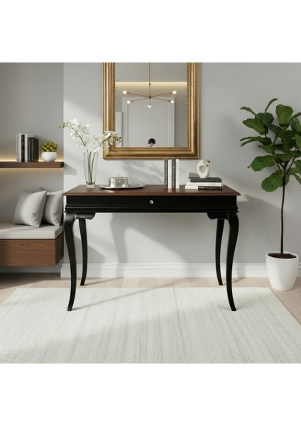 90 cm Masif Rustik Siyah Ceviz Dresuar