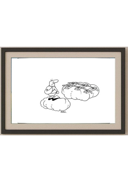 Anton Kotreba 29X21CM Orijinal Karikatür Tablo