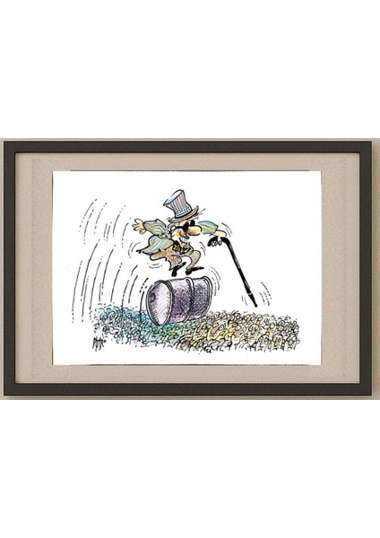 Ignjat Gatalo 35X25CM Orijinal Karikatür Tablo