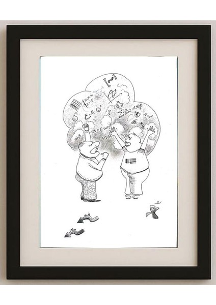 Omid Saljoughi 29X21CM Orijinal Karikatür Tablo