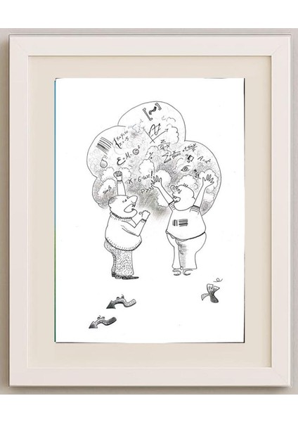 Omid Saljoughi 29X21CM Orijinal Karikatür Tablo fırsatları