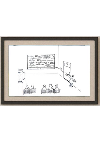 Omid Golshan 29X21CM Orijinal Karikatür Tablo