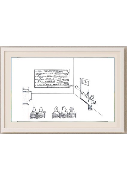 Omid Golshan 29X21CM Orijinal Karikatür Tablo fırsatları