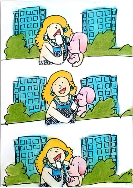 Chen Jinpeng 29X21CM Orijinal Karikatür Tablo modelleri