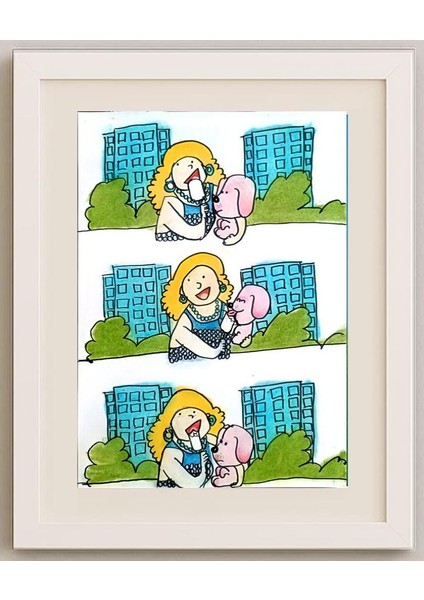 Chen Jinpeng 29X21CM Orijinal Karikatür Tablo fırsatları