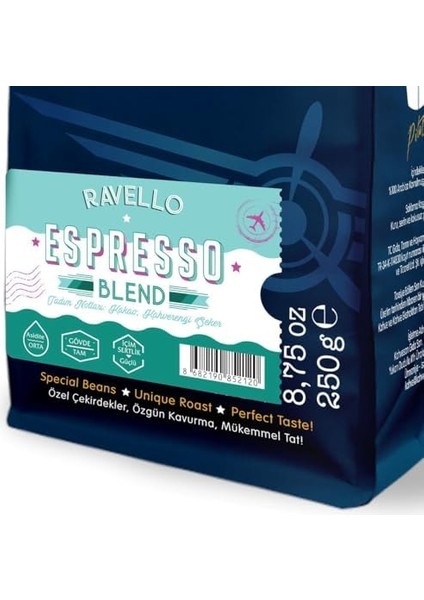 Moliendo Finest Coffee Ravello Espresso Blend Kahve (Çekirdek) 250 G fiyatları