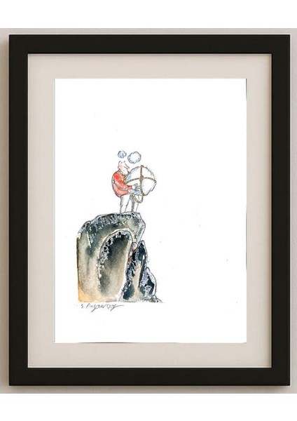 Sepideh Anjomrooz 29X21CM Orijinal Karikatür Tablo