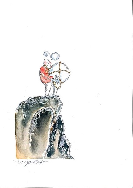 Sepideh Anjomrooz 29X21CM Orijinal Karikatür Tablo modelleri