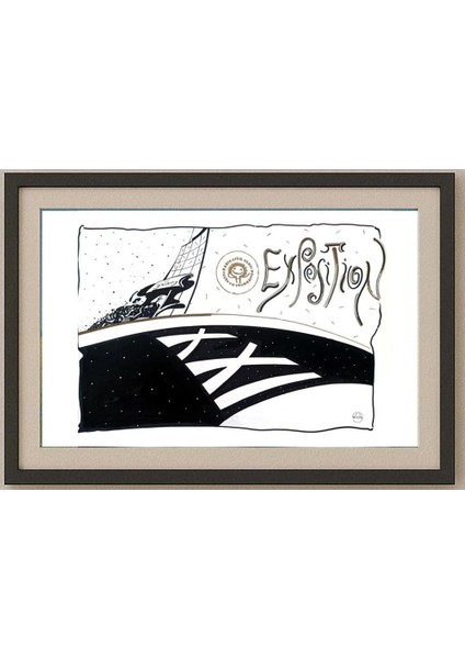 Miaden Durovic 43X30CM Orijinal Karikatür Tablo