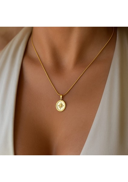 Çelik Kadın Gold Kolye