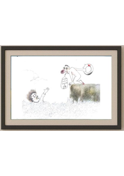 Omid Saljoughi 29X21CM Orijinal Karikatür Tablo