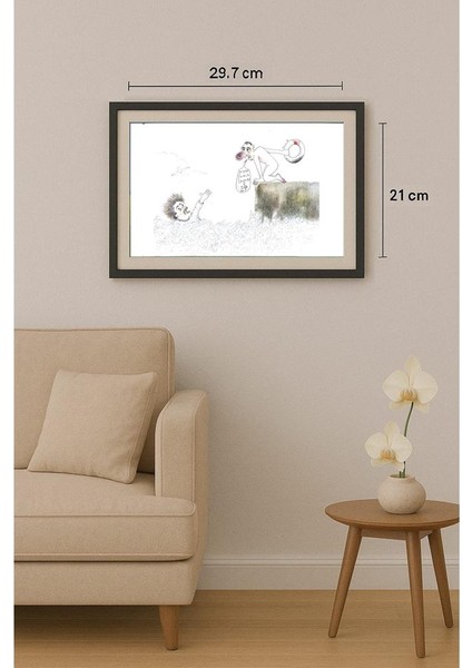 Omid Saljoughi 29X21CM Orijinal Karikatür Tablo fiyatları