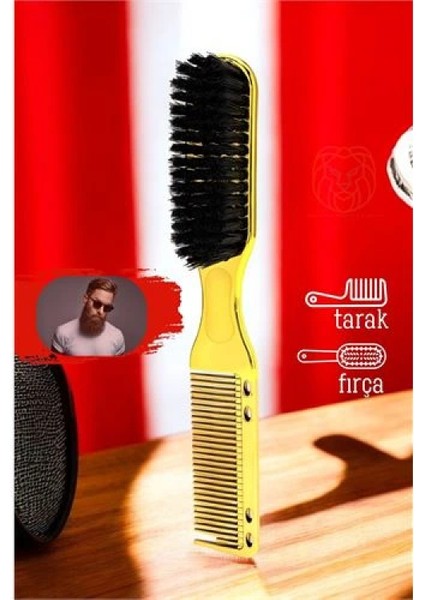 Gold Sakal Bıyık Tarama Fırçası Sakal Bıyık Tarama Fırçası Çift Taraflı Sakal Tarak ve Fırça – Şekillendirici, Anti-Statik fiyatları