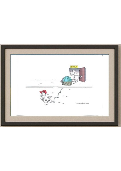 Gabriele Corvi 35X25CM Orijinal Karikatür Tablo