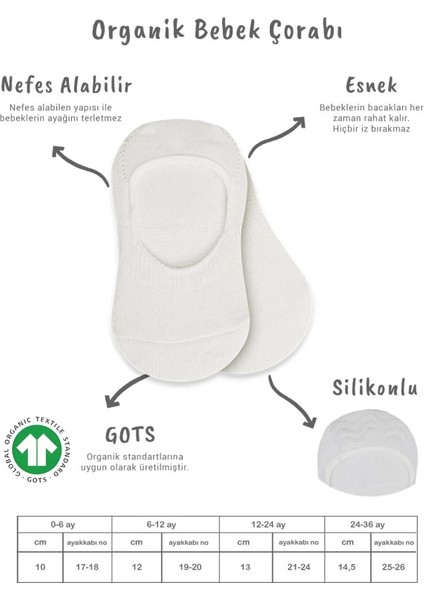 Eğitici Oyuncak Bistyle 2'li Penye Babet Silikonlu Basic Çorap 30104 Ekru Ekru fiyatları