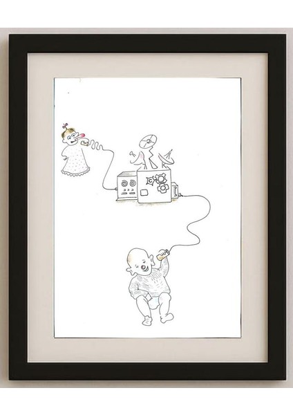 Omid Saljoughi 29X21CM Orijinal Karikatür Tablo