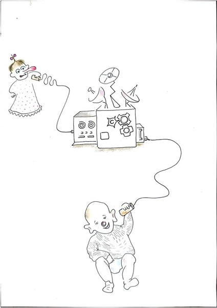 Omid Saljoughi 29X21CM Orijinal Karikatür Tablo modelleri