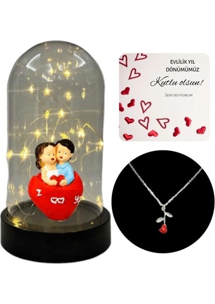 Fanus Teraryum Sevgili Ellerinde Kalp Kolye Hediyeli modelleri