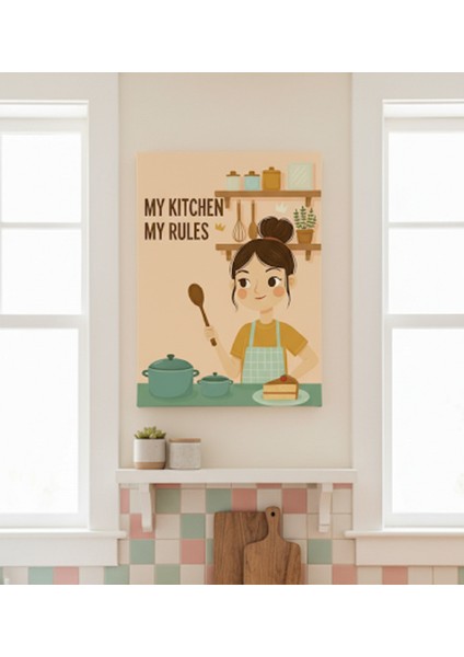 Mutfak Tablo, Mutfaklara Neşe Katacak En Eğlenceli Kanvas Tablo: "my Kitchen My Rules" Tablo