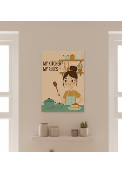 Mutfak Tablo, Mutfaklara Neşe Katacak En Eğlenceli Kanvas Tablo: "my Kitchen My Rules" Tablo fiyatları