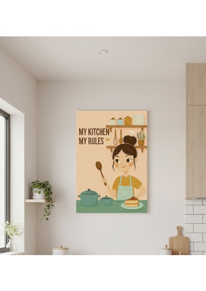 Mutfak Tablo, Mutfaklara Neşe Katacak En Eğlenceli Kanvas Tablo: "my Kitchen My Rules" Tablo modelleri