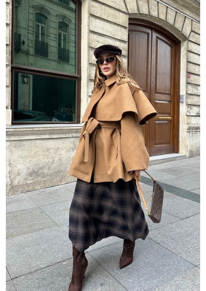 Camel Livia Pelerin Detaylı Kaşe Kaban fiyatları