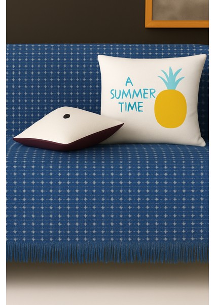 Pamuklu Dokulu Ekru Koltuk Şalı 170X220 cm – Saçaklı Tv Battaniyesi & Dekoratif Koltuk Örtüsü fiyatları