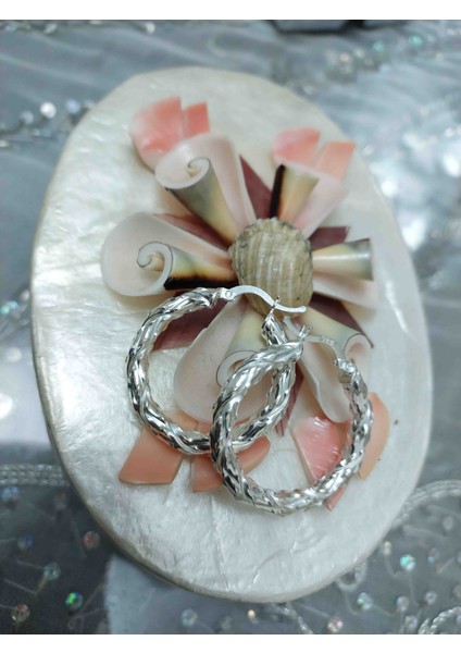 Halka Küpe 925 Ayar Helezon Model