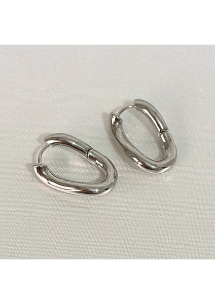 Kıvrımlı Şık Çelik Silver Küpe modelleri