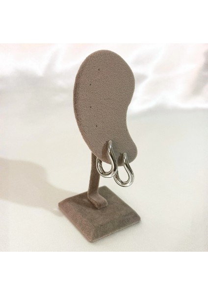 Kıvrımlı Şık Çelik Silver Küpe indirimleri