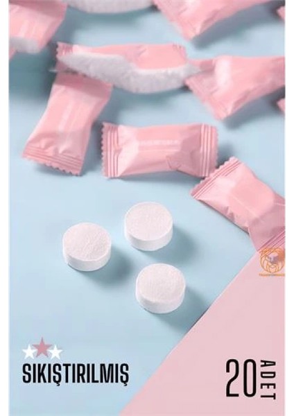 Sıkıştırılmış Seyahat Çanta Mendili 20x18 cm