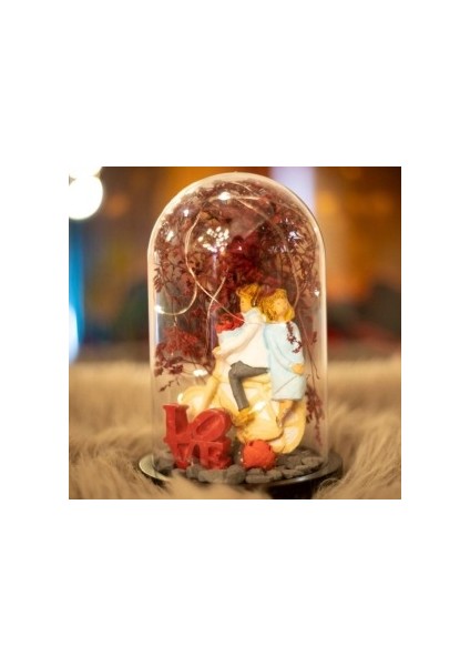 Teraryum Fanus Sevgiliye Hediye Bisikletli Sevgililer Temalı