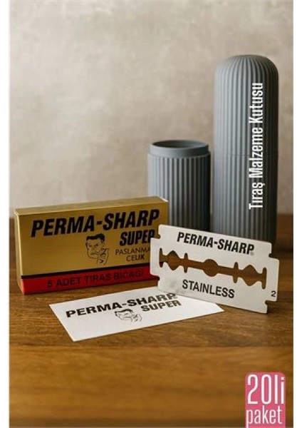 Permasharp 10 Adet Tıraş Jileti Tıraş + Tıraş Malzeme Kutusu Set fiyatları
