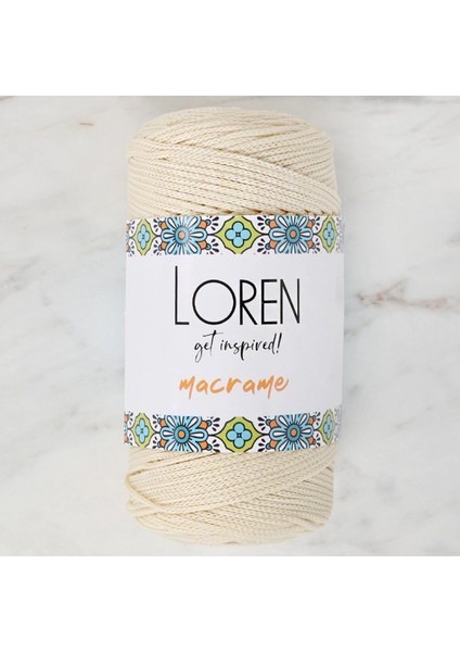 Loren Macrame Krem El Örgü Ipi - Rm 016