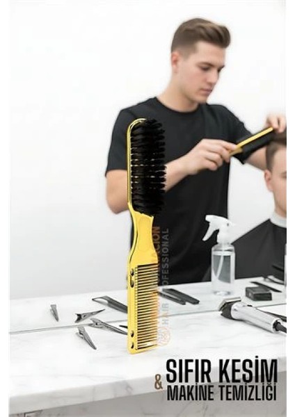 Gold Fade Fırça – Berberler Için Sıfır Kesim ve Makine Temizleme Fırçası