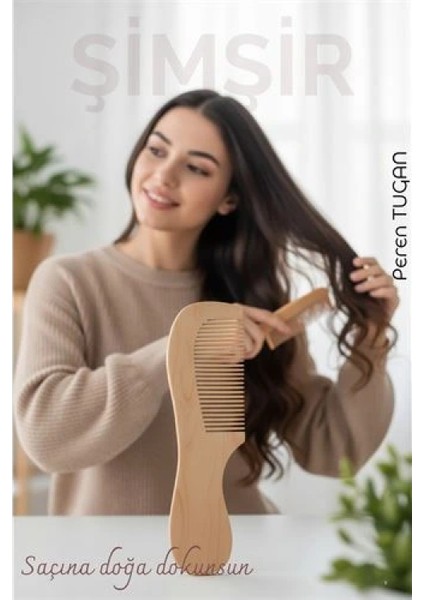 Doğal Şimşir Ahşap Tarak – 16 Cm, Anti-Statik, Kepek Karşıtı ve El Yapımı