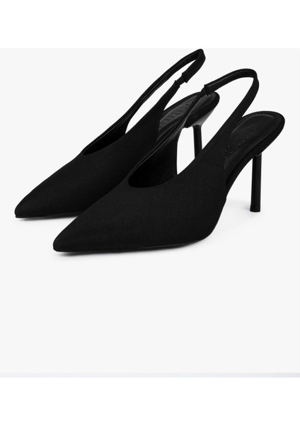 Kadın Vetra Siyah Mat Saten Stiletto modelleri
