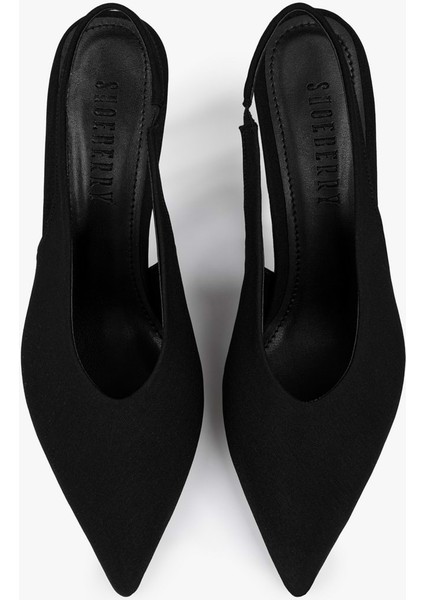 Kadın Vetra Siyah Mat Saten Stiletto fırsatları