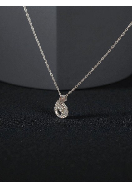 Orijinal Swarovski Taşlı Kuğu Modeli 925 Ayar Gümüş Kolye