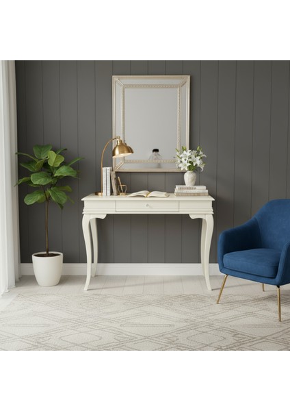 90 cm Masif Rustik Krem Dresuar