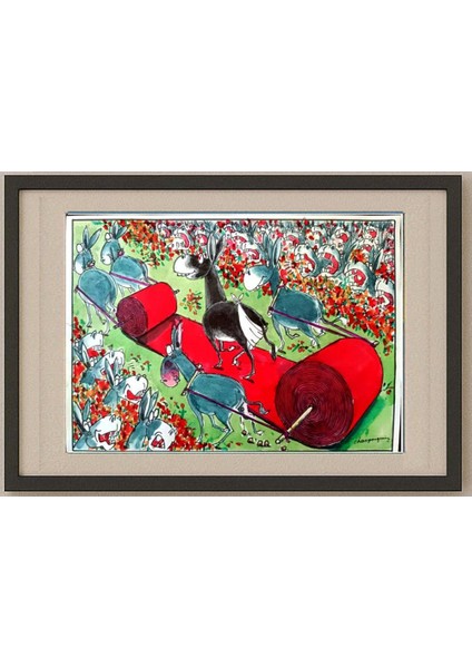 Sun Shen Ying 29X21CM Orijinal Karikatür Tablo