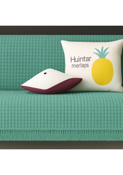 Pamuklu Dokulu Ekru Koltuk Şalı 170X220 cm – Saçaklı Tv Battaniyesi & Dekoratif Koltuk Örtüsü fiyatları