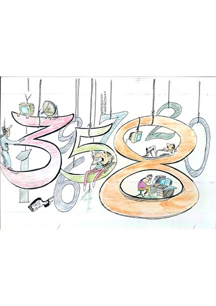 Said Mahmod 29X21CM Orijinal Karikatür Tablo modelleri