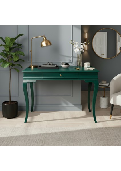 90 cm Masif Rustik Yeşil Dresuar