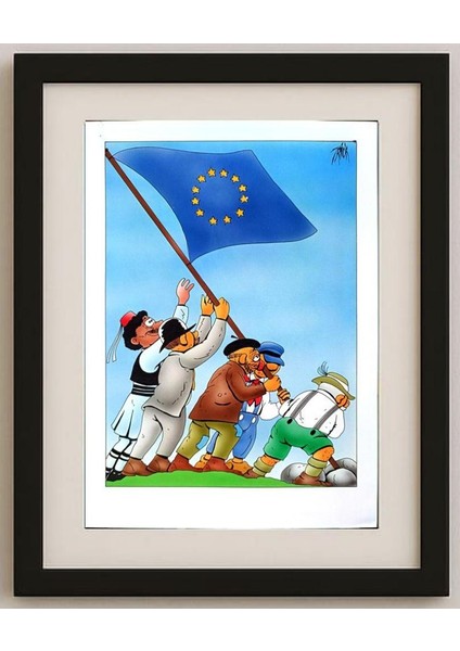 Patrick Heymansi 29X21CM Orijinal Karikatür Tablo